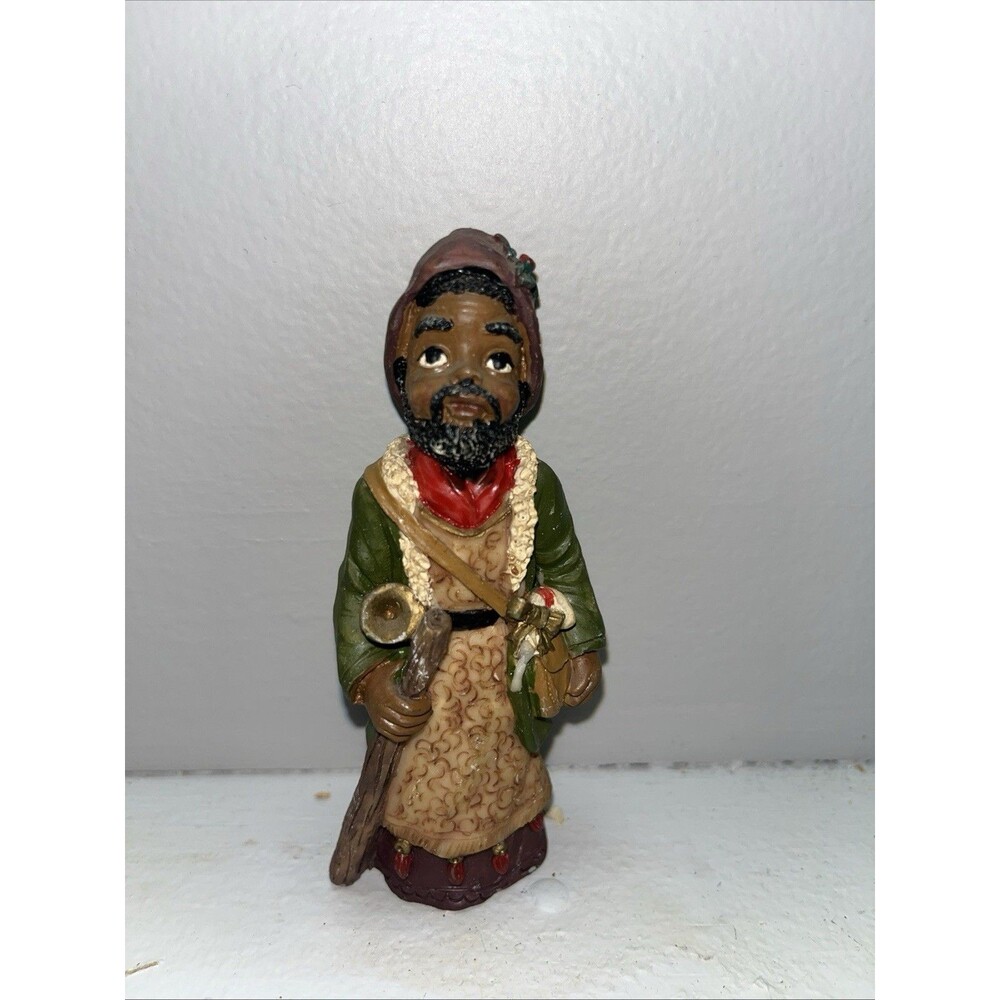 African American Old WiseMan Nativity Figurine